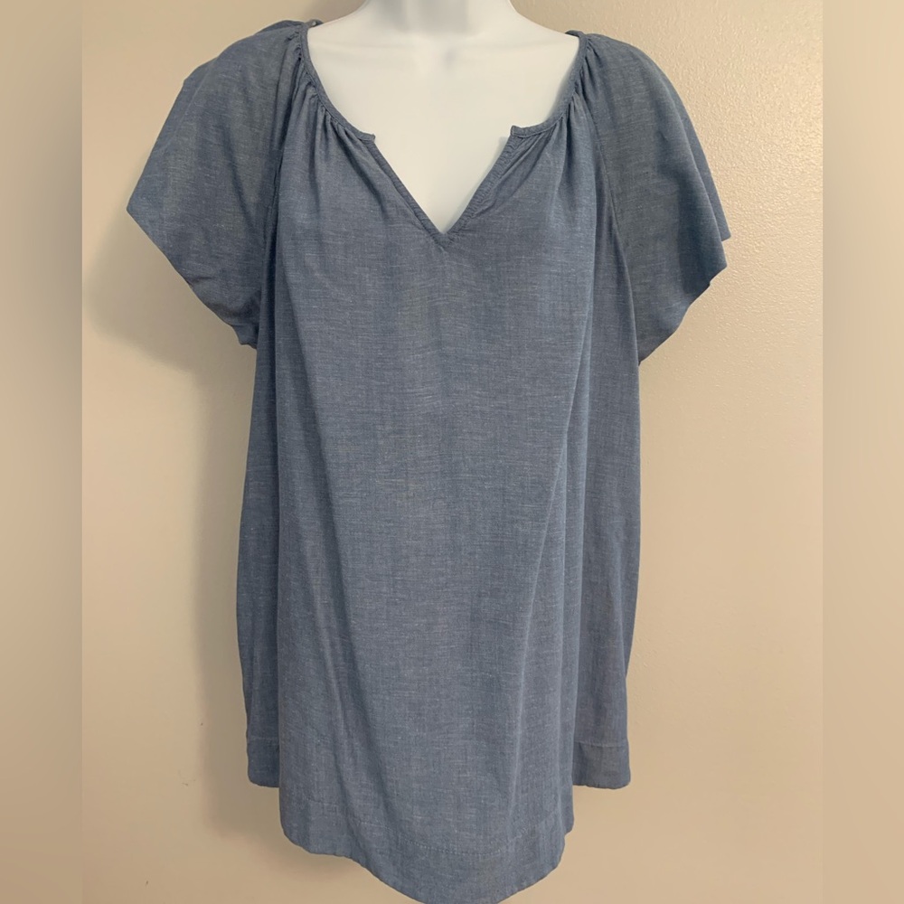 St. John's Bay Blue Flutter Sleeve Top